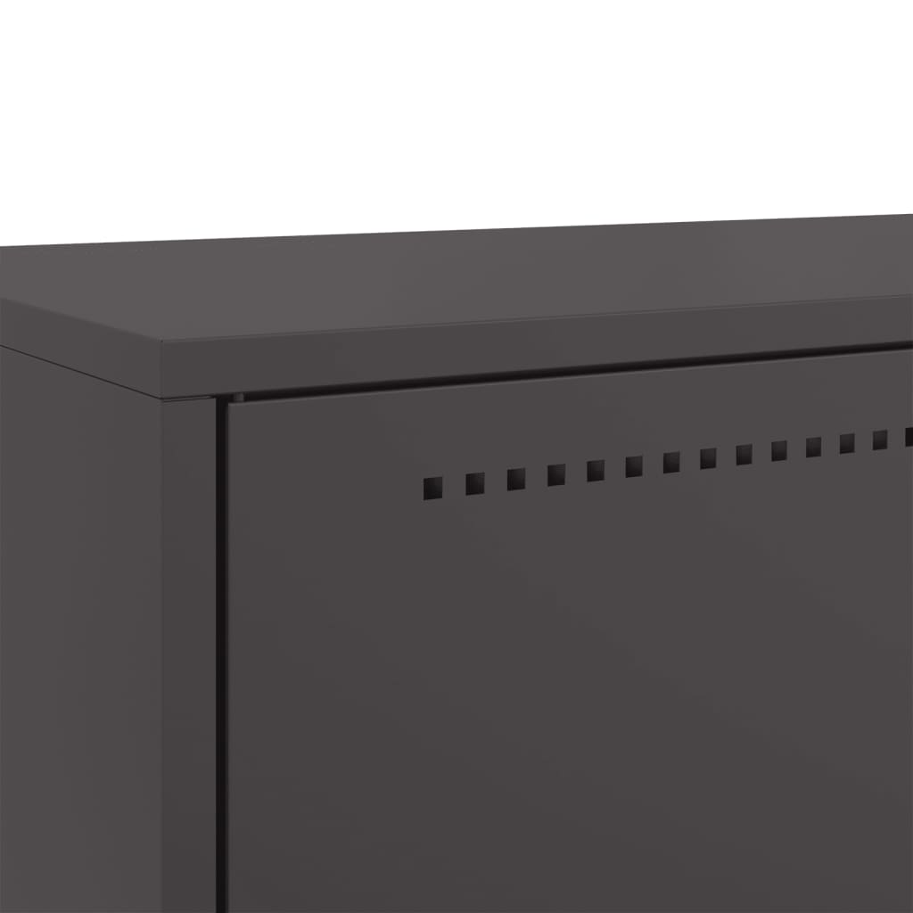 vidaXL Highboard 68x39x111.5 cm steel black
