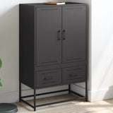 vidaXL Highboard 68x39x111.5 cm steel black