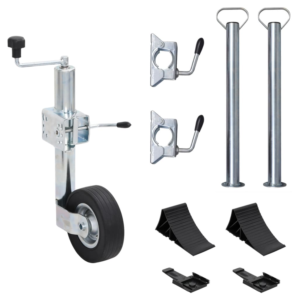 vidaXL Neuswiel met 2 staanders en 3 spanklemmen 60 mm
