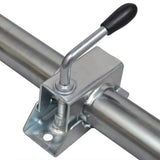 vidaXL Neuswiel met 2 staanders en 3 spanklemmen 60 mm