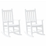 vidaXL Chaises à bascule pour enfants 2 pcs en bois de peuplier massif noir