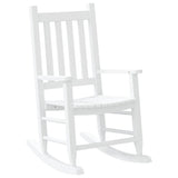 vidaXL Chaises à bascule pour enfants 2 pcs en bois de peuplier massif noir