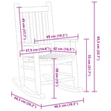 vidaXL Chaises à bascule pour enfants 2 pcs en bois de peuplier massif noir