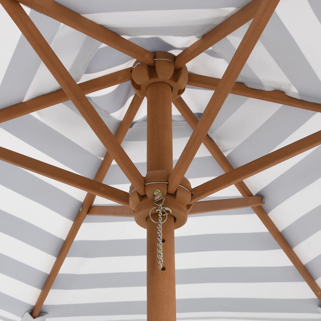 vidaXL Parasol pour enfants avec mât en bois Ø120x140 cm