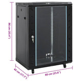 vidaXL 15U Network Cabinet with Swivel Legs 19" IP20 60x45x86 cm