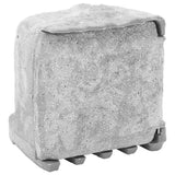 vidaXL Tuinstopcontact met grondpin lichtsensor 4-wegs steenlook grijs