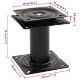 vidaXL Bootstoelpoot met 360° draaiplateau staal