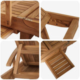 vidaXL Ligbed met kussen Bruin 195 x 59 x 78,5 cm Massief Teakhout