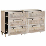 vidaXL Sideboard 2 pcs White 120 x 33.5 x 75 cm Solid Mango Wood