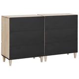 vidaXL Sideboard 2 pcs White 120 x 33.5 x 75 cm Solid Mango Wood