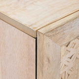 vidaXL Dressoir 3 pcs Wit 180 x 33,5 x 75 cm massief mangohout