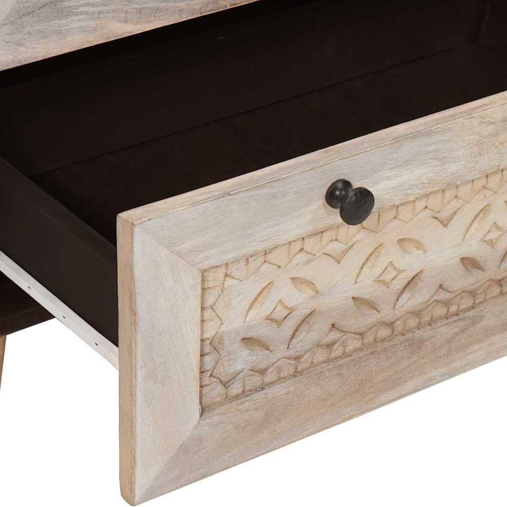 vidaXL Dressoir 3 pcs Wit 180 x 33,5 x 75 cm massief mangohout