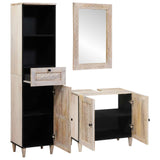 vidaXL Bathroom Furniture Set with Drawer and Shelf 3 pcs Brown Engineered Wood