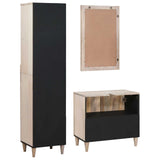 vidaXL Bathroom Furniture Set with Drawer and Shelf 3 pcs Brown Engineered Wood