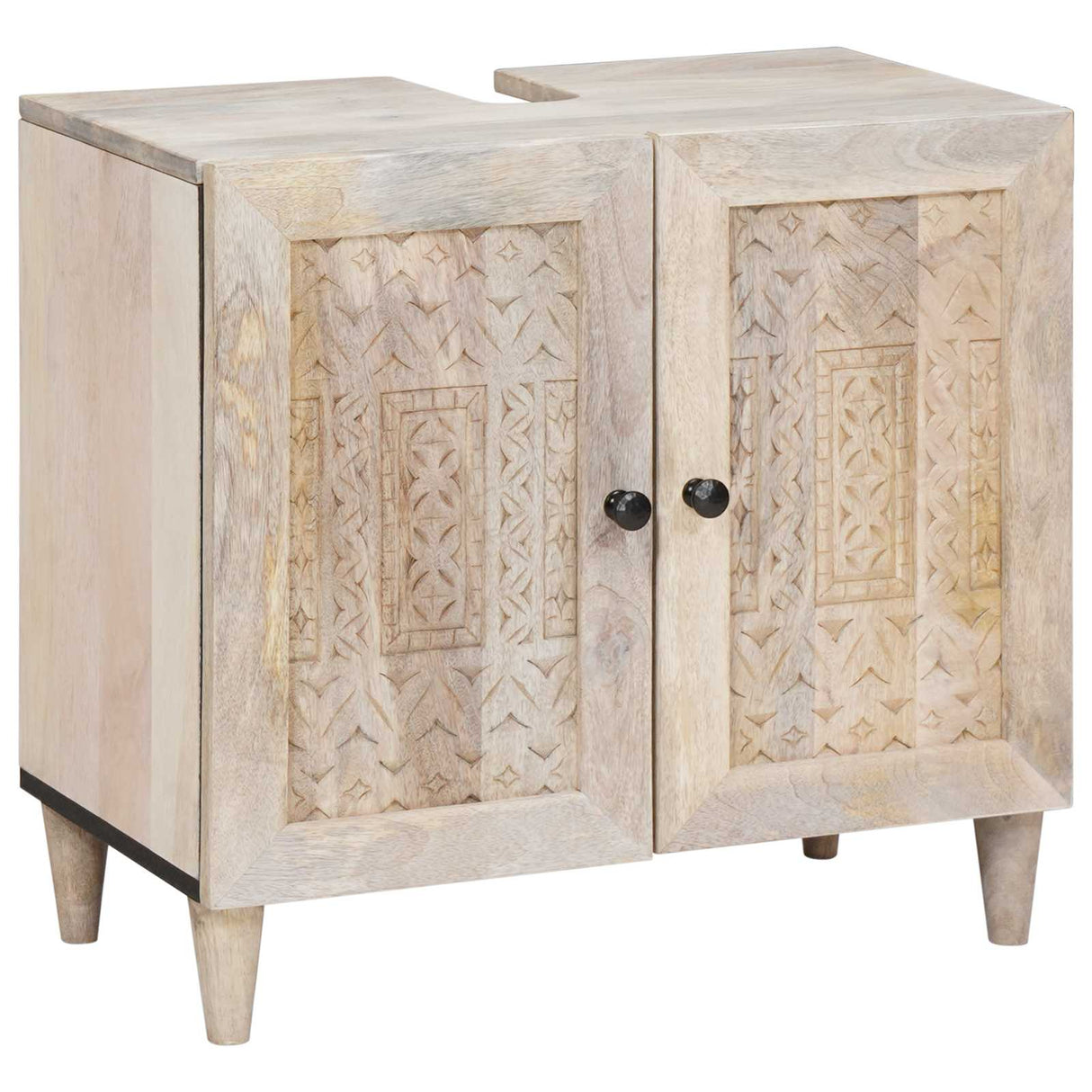 vidaXL Badkamermeubel Set met lade met plank 4 pcs Bruin Bewerkt hout