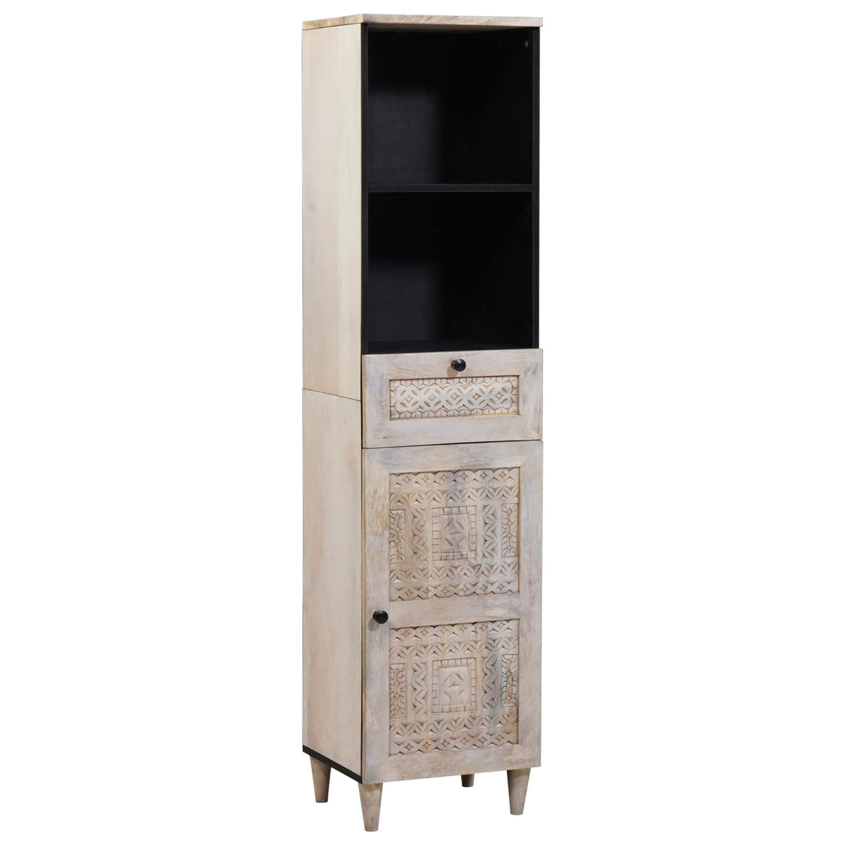 vidaXL Badkamermeubel Set met lade met plank 4 pcs Bruin Bewerkt hout