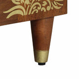 vidaXL Badkamerkast set met lade 3 pcs Honing bruin Massief Mango Hout