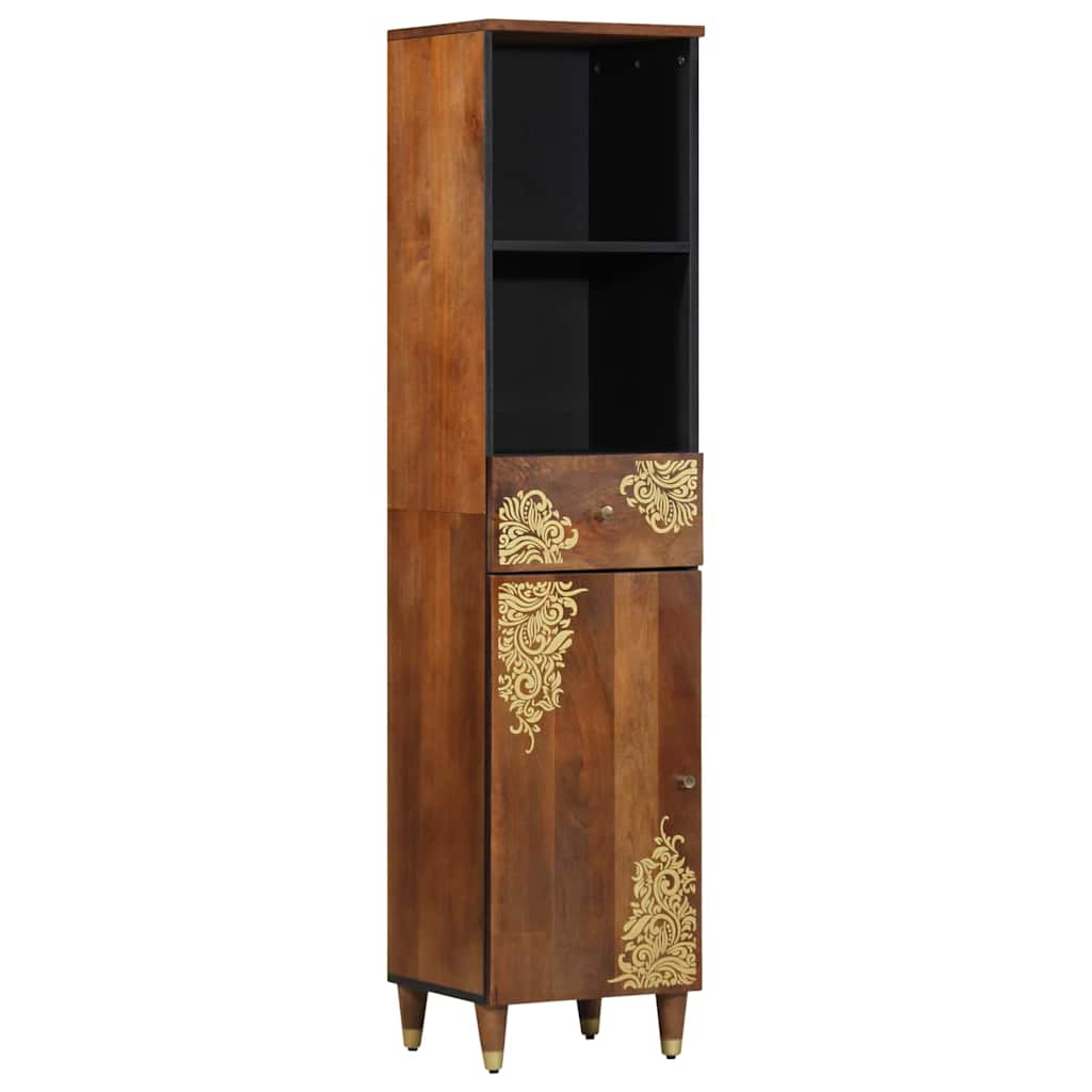 vidaXL Badkamerkast set met lade 3 pcs Honing bruin Massief Mango Hout