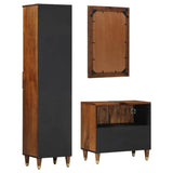 vidaXL Badkamerkast set met lade 3 pcs Honing bruin Massief Mango Hout