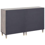 vidaXL Sideboard 2 pcs Grey 60 x 33 x 75 cm Solid Mango Wood