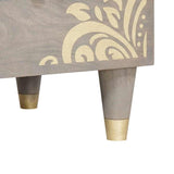 vidaXL Badkamerkast set met lade 4 pcs Grijs Massief Mango Hout
