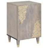 vidaXL Badkamerkast set met lade 5 pcs Grijs Massief Mango Hout