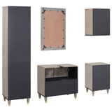 vidaXL Badkamerkast set met lade 5 pcs Grijs Massief Mango Hout