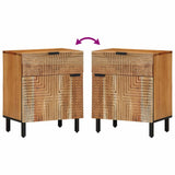 vidaXL Nachtkastje met lade Bruin 50 x 33 x 60 cm Massief acaciahout