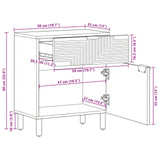 vidaXL Nachtkastje met lade Bruin 50 x 33 x 60 cm Massief acaciahout