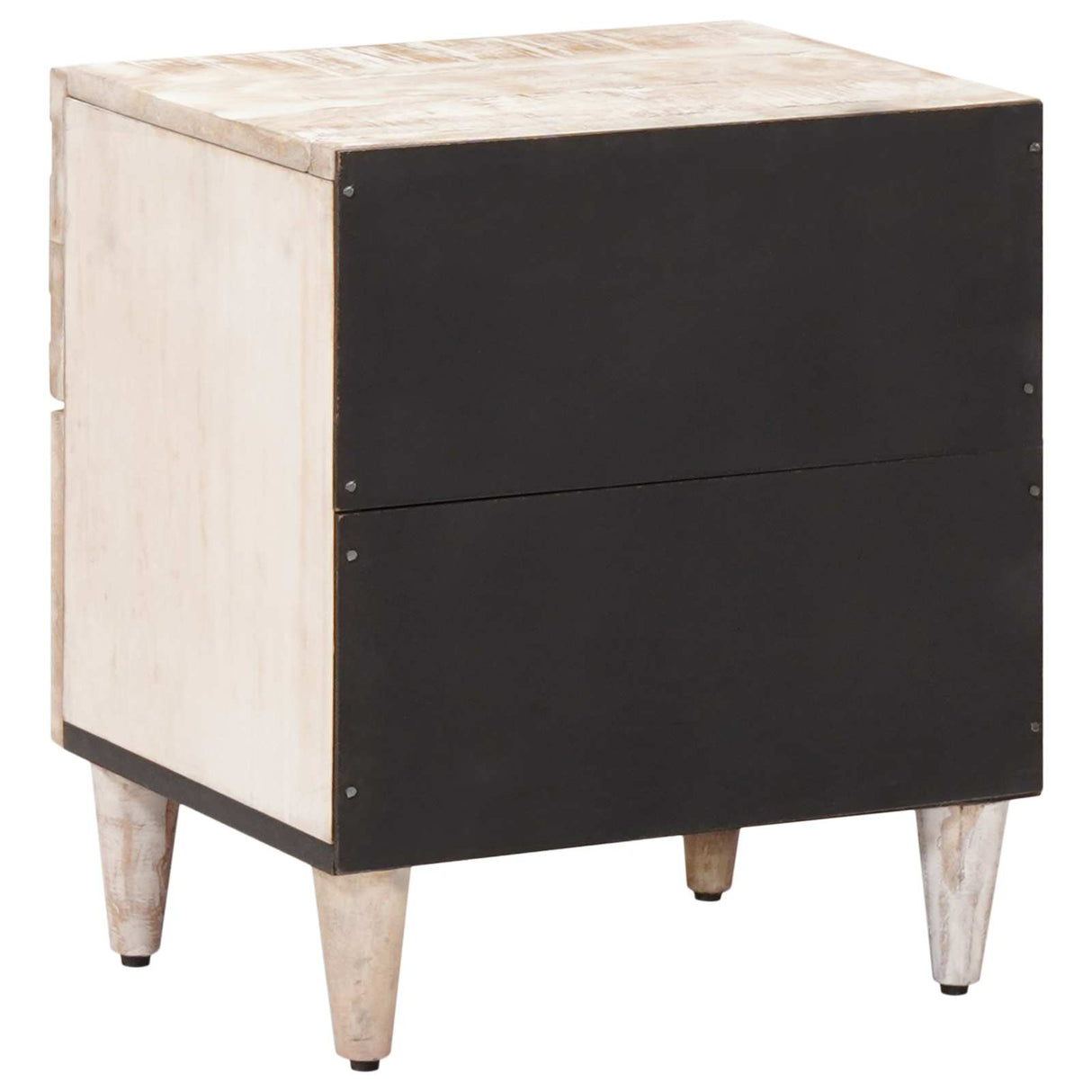 vidaXL Nachtkastje met lade Wit 40 x 33,5 x 46 cm Massief Mango Hout