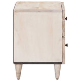 vidaXL Nachtkastje met lade Wit 40 x 33,5 x 46 cm Massief Mango Hout