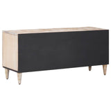 vidaXL TV Kast met opslag Wit 105 x 33,5 x 46 cm Massief Mango Hout