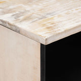 vidaXL TV Kast met opslag Wit 70 x 33,5 x 46 cm Massief Mango Hout