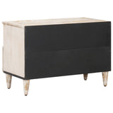 vidaXL TV Kast met opslag Wit 70 x 33,5 x 46 cm Massief Mango Hout
