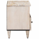 vidaXL TV Kast met opslag Wit 70 x 33,5 x 46 cm Massief Mango Hout