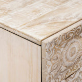 vidaXL Bedside Cabinet with Drawer White 50x33x60 cm Solid Mango Wood