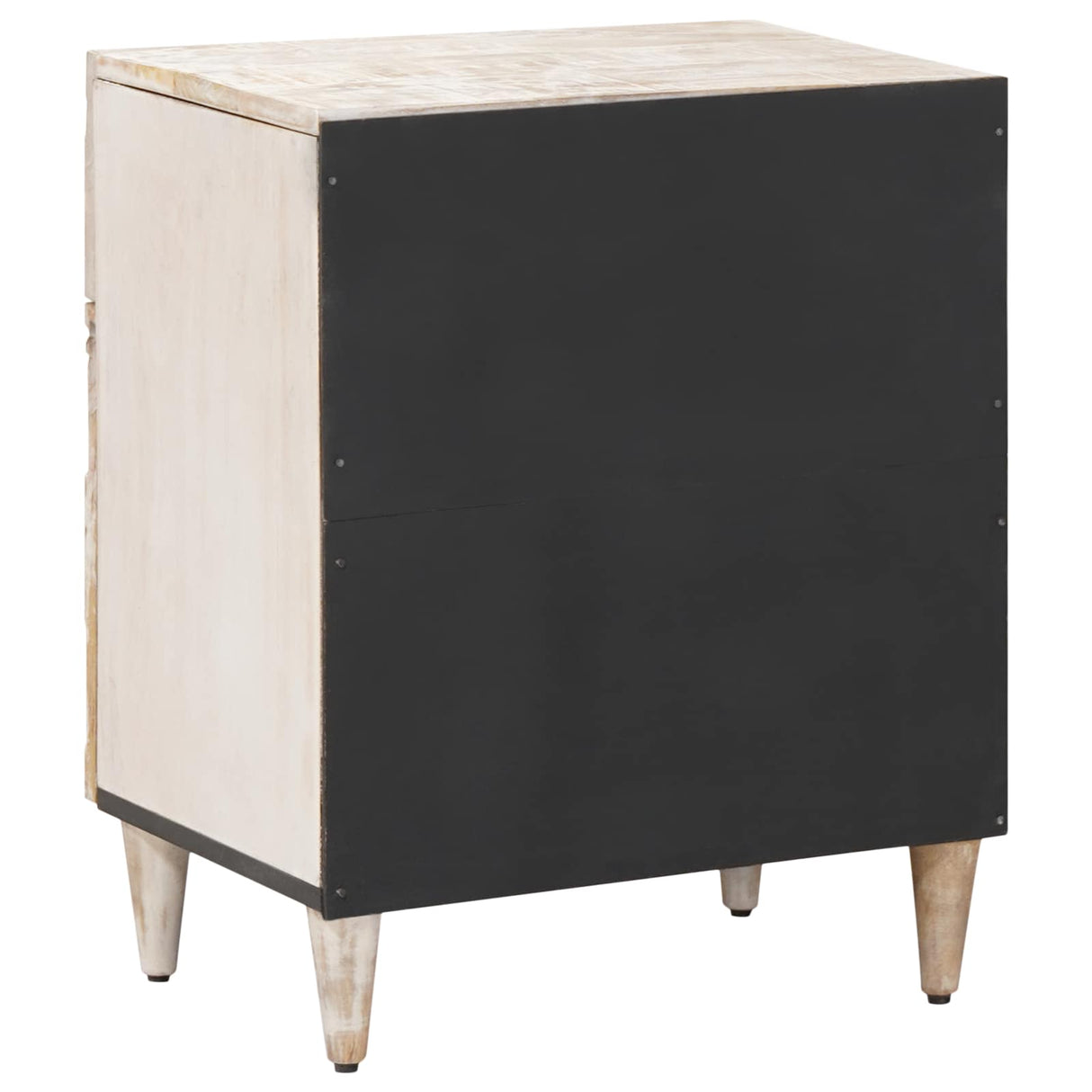 vidaXL Bedside Cabinet with Drawer White 50x33x60 cm Solid Mango Wood