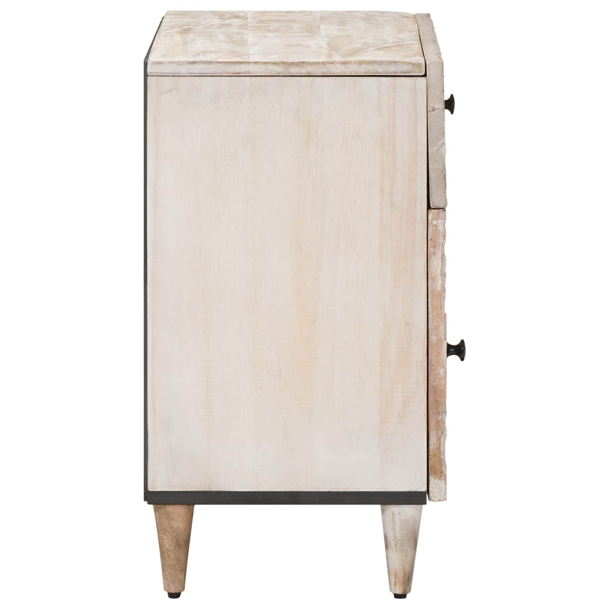 vidaXL Bedside Cabinet with Drawer White 50x33x60 cm Solid Mango Wood