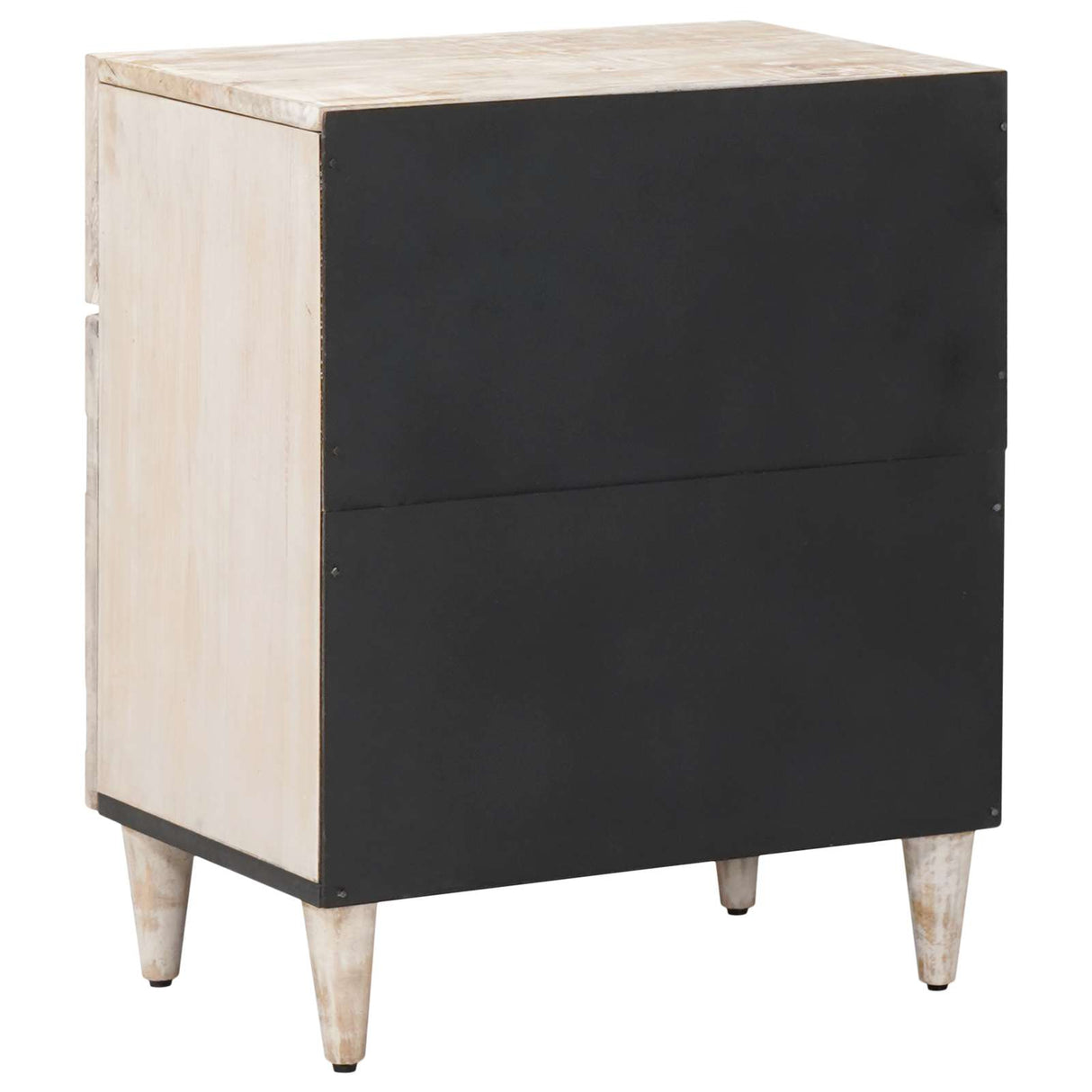 vidaXL Table de chevet avec tiroir Blanc 50 x 33 x 60 cm Bois de manguier massif