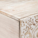 vidaXL Salontafel Wit 100 x 54 x 40 cm Massief Mango Hout