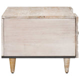 vidaXL Salontafel Wit 100 x 54 x 40 cm Massief Mango Hout