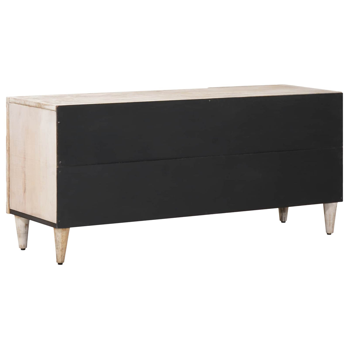 vidaXL TV Cabinet with Drawer White 105 x 33.5 x 46 cm Solid Mango Wood