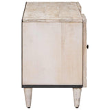 vidaXL TV Cabinet with Drawer White 105 x 33.5 x 46 cm Solid Mango Wood