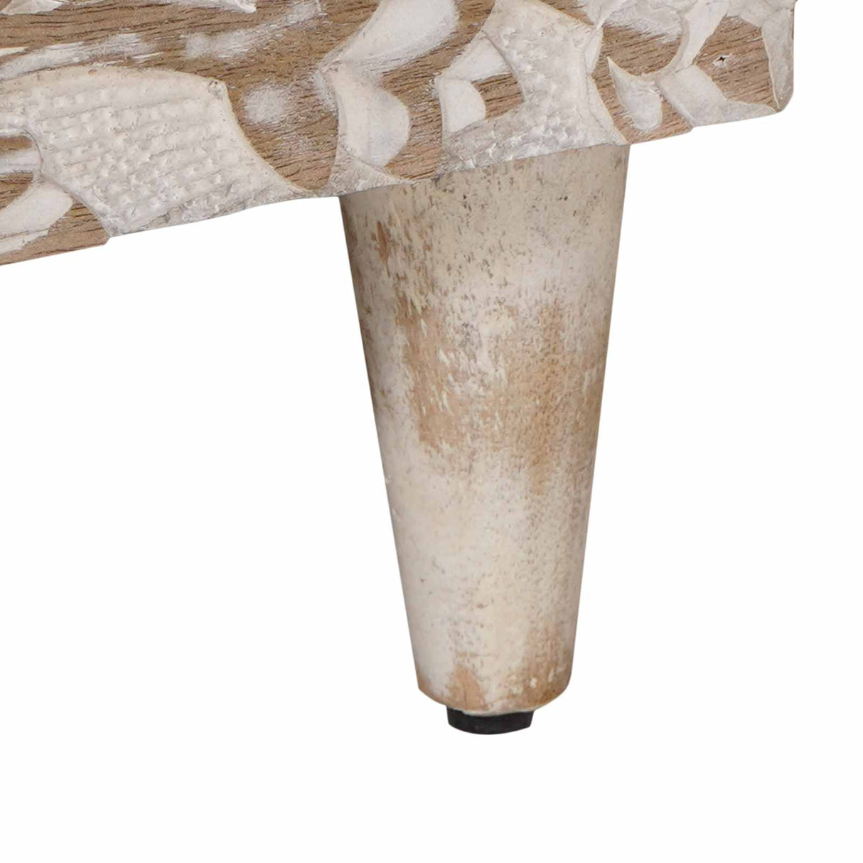 vidaXL Meuble TV avec tiroir Blanc 100 x 33,5 x 46 cm Bois de manguier massif