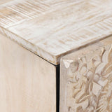 vidaXL Badkamerkast Wit 38 x 33,5 x 58 cm Massief Mango Hout