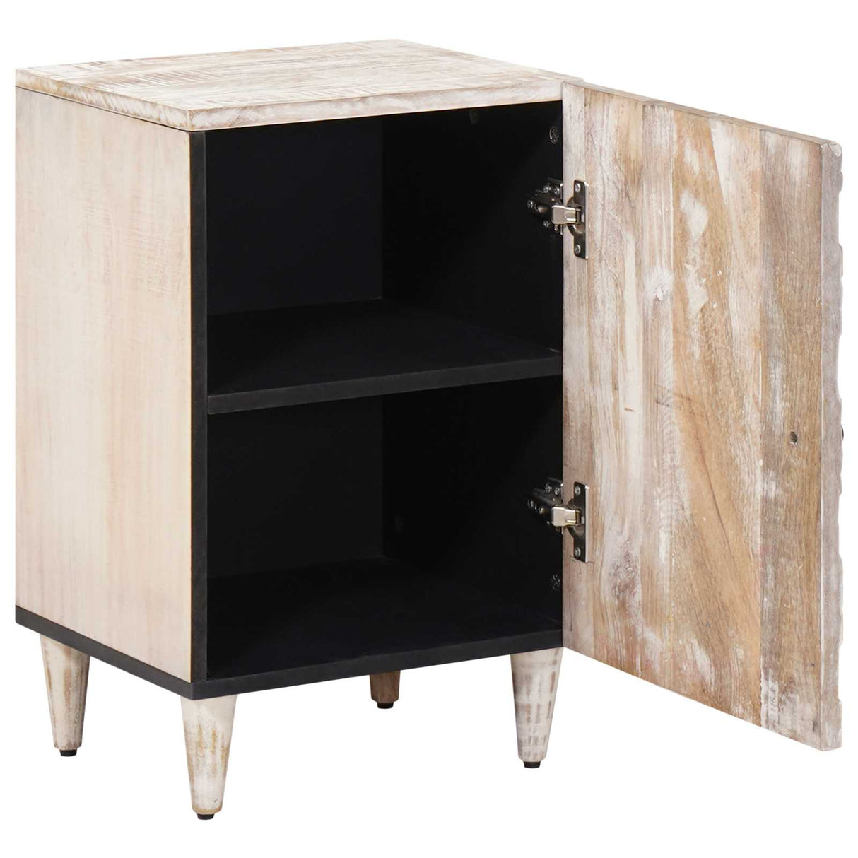 vidaXL Badkamerkast Wit 38 x 33,5 x 58 cm Massief Mango Hout