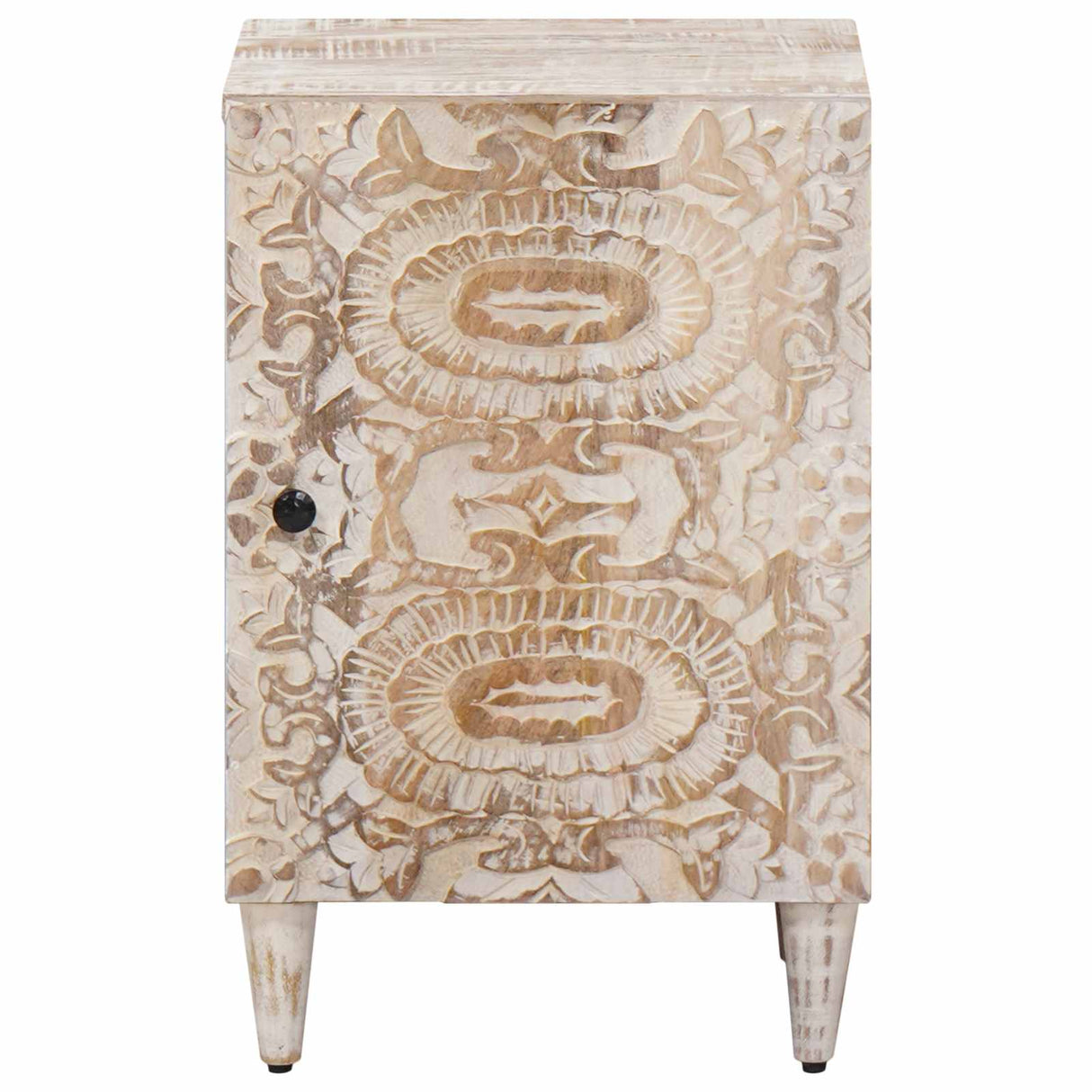 vidaXL Badkamerkast Wit 38 x 33,5 x 58 cm Massief Mango Hout