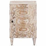 vidaXL Badkamerkast Wit 38 x 33,5 x 58 cm Massief Mango Hout