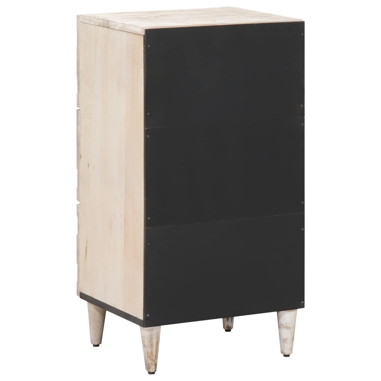 vidaXL Dressoir met lade Wit 40 x 33,5 x 75 cm Massief Mango Hout