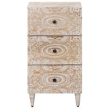 vidaXL Dressoir met lade Wit 40 x 33,5 x 75 cm Massief Mango Hout